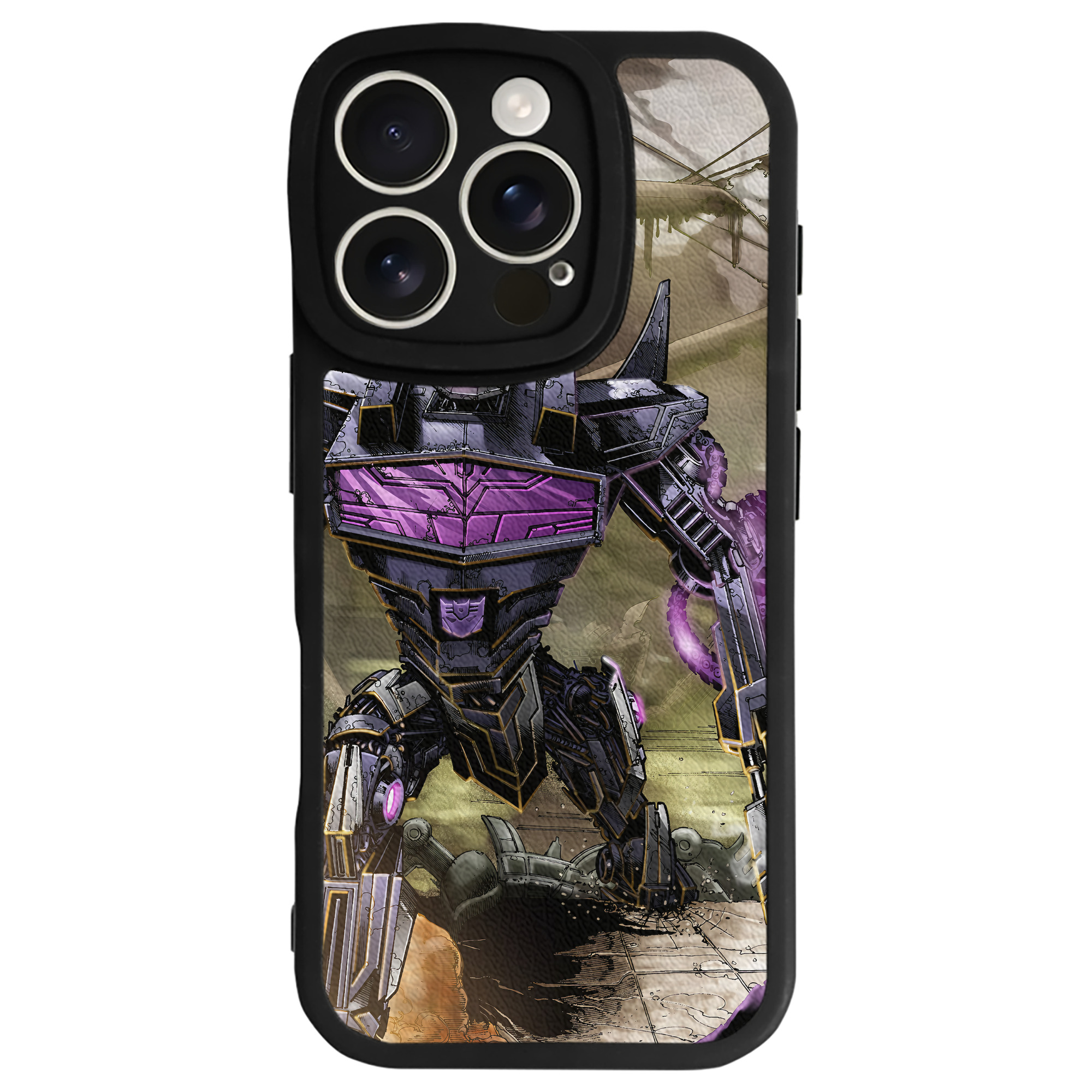 （画像用） Transformers トランスフォーマー 【iPhone 16シリーズ対応】シリコンスマホケース（レザー調） 材質：シリコン